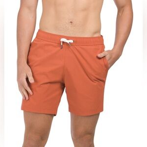 ONIA Charles Swim Shorts 7 inch inseam Burnt Ochre Men's Size L